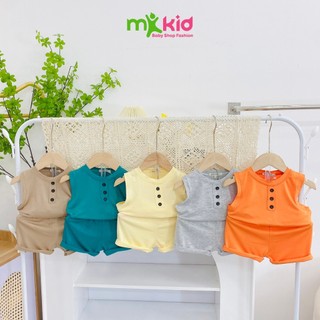 Bộ Cho Bé Trai Mặc Nhà, Bộ Ba Lỗ Nút Trụ Minky Mom Chất Thun Lạnh cao cấp siêu mềm mát cho bé .