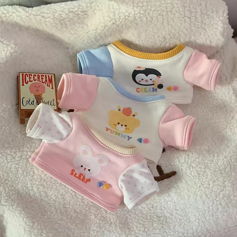 Outfit doll 10cm 20cm - Quần áo búp bê bông 10cm 20cm Áo phông Yummy | HÀNG SẴN