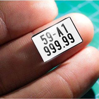 Phụ kiện biển số cho mô hình Mô Tô tỉ lệ 1:12 có ép plastic có keo sẵn các tỉnh HCM,HN, ĐN,...