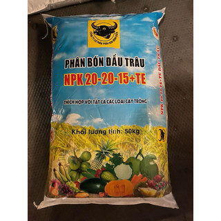 Phân NPK 20-20-15+TE Đầu Trâu Cao Cấp phân bón Bình Điền (1KG)