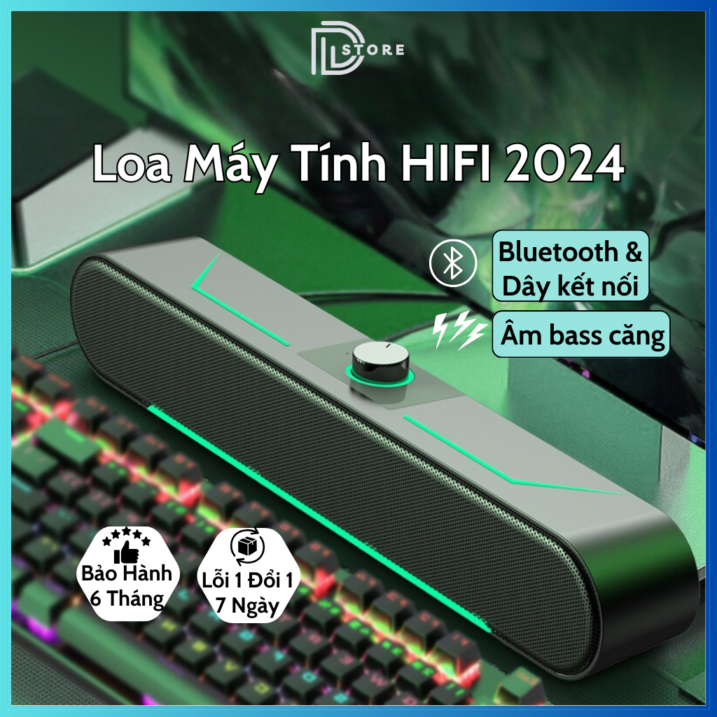 Loa máy tính để bàn gaming có đèn Led RGB, BASS cực đã. Loa vi tính có Bluetooth và dây kết nối PC dùng cho laptop, pc..