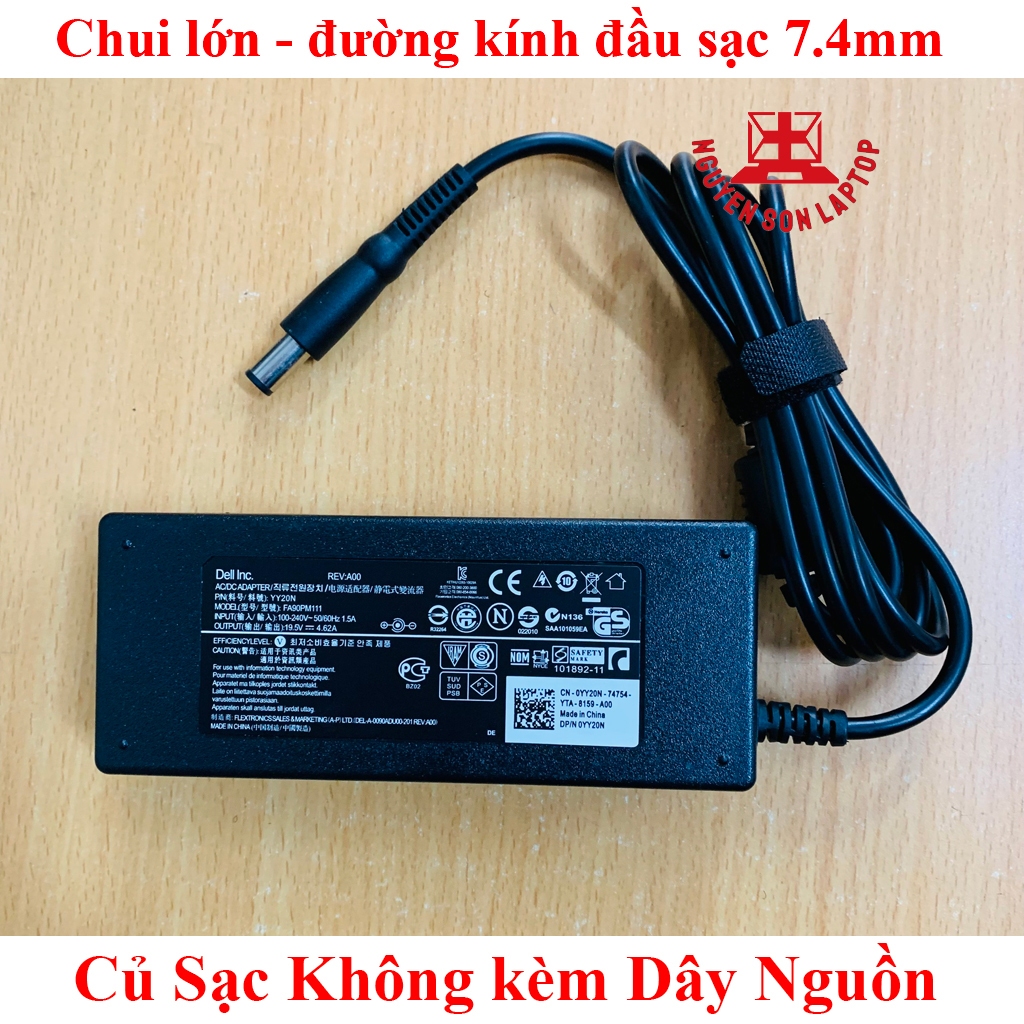 ⚡️ Sạc Laptop Dell ZIN 19.5V 4.62A Chân Kim To Φ7.4 *5.0mm Hàng Chất lượng cao