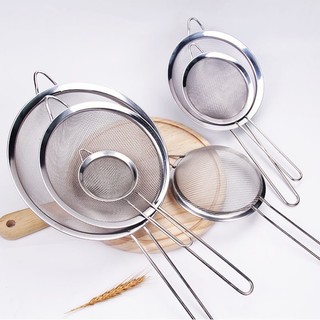 Rây lọc cháo, rây bột siêu mịn- Rây lọc hạt inox - Dụng cụ lọc cặn nước , lọc mẻ đa năng