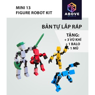 Mô hình MINI 13 Kit TỰ LẮP RÁP in 3D đầy đủ khớp chuyển động, tặng kèm 5 Phụ Kiện