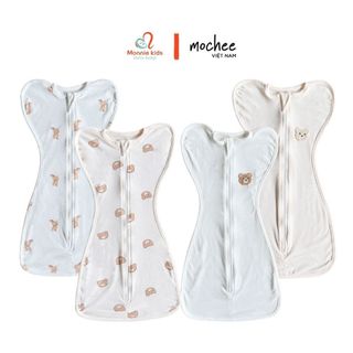 Quấn nhộng chũn cho bé sơ sinh Mochee chất liệu cotton airmesh thoáng mát - Monnie Kids