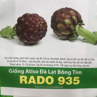 Hạt giống trà atiso đà lạt bông tím rado 935 - gói 2g