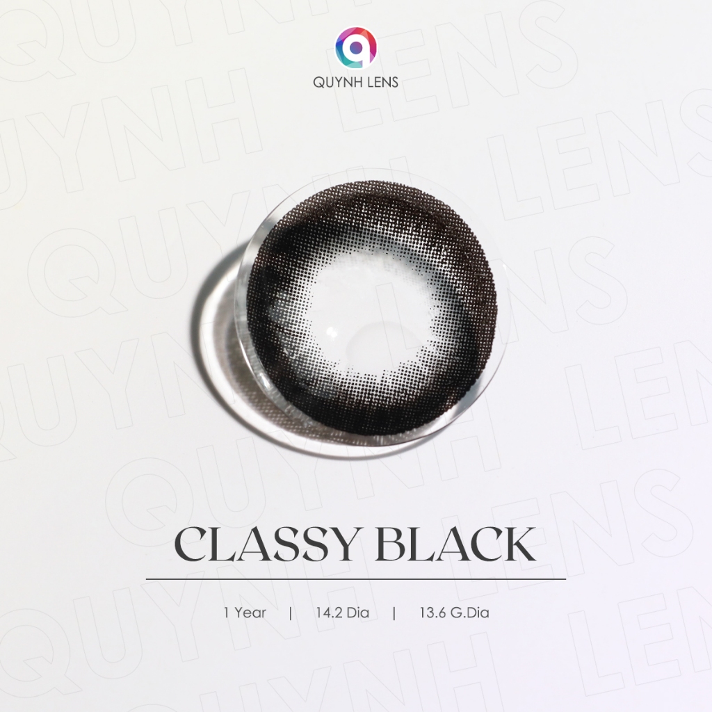 Kính áp tròng QUYNH LENS Classy Black 0-8 độ