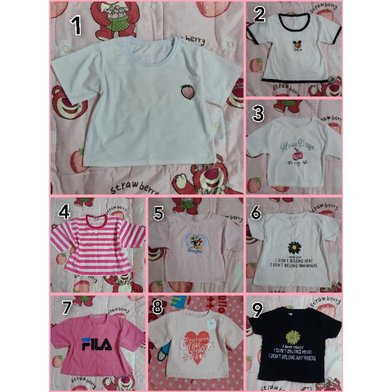 Áo thun crop top size S các loại