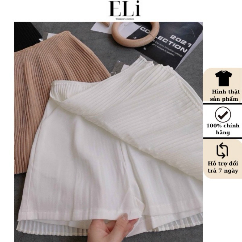 Chân Váy Xếp Ly ELI Có Quần Short 2 Túi Hàng VNXK Loại 1