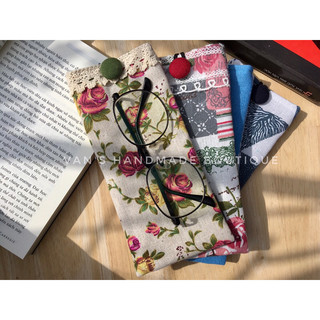 Túi đựng mắt kính vải canvas hoạ tiết. Quà tặng handmade.