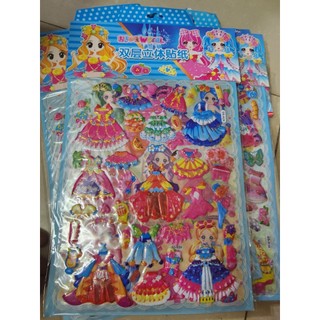 Sticker thay trang phục công chúa 2 tờ nổi - 30 chi tiết