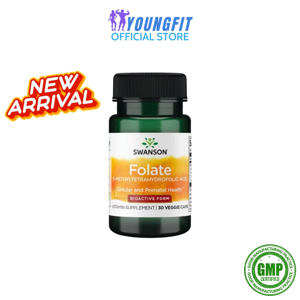 Viên Uống Folate Quatrefolic 5 MTHF Swanson Nhập Mỹ Tăng Cường Sức Khỏe Tế Bào Hỗ Trợ Sức Khỏe (30 viên) - YoungFit