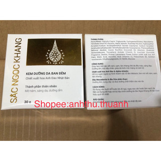 Kem nám dưỡng da Sắc Ngọc Khang ban đêm 30g và 10g