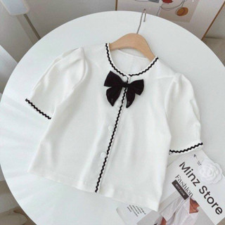 ÁO KIỂU CÔNG SỞ DỄ THƯƠNG TAY NGẮN CHẤT VẢI COTTON LẠNH P10