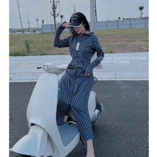 Váy chống nắng dài thân nữ thân trên có thêm 1 lớp croptop Jean shop Long