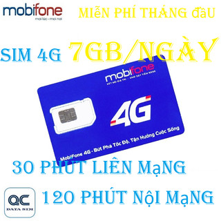Sim 4G mobifone mỗi ngày 6GB gọi nội mạng miễn phí có sẵn tháng đầu