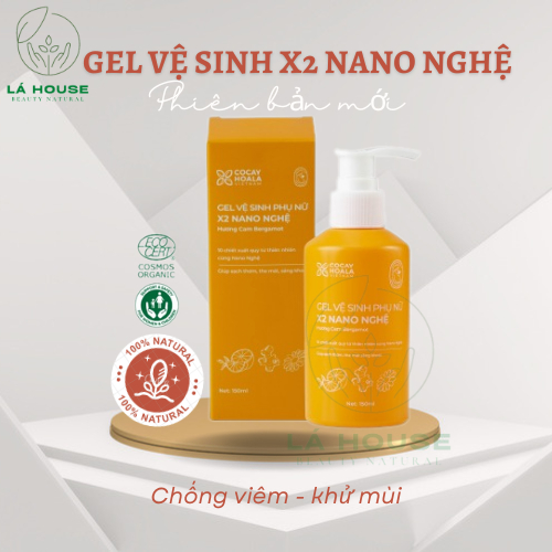 Dung Dịch Vệ Sinh Phụ Nữ Thảo Dược Gel X2 Nano Nghệ Cỏ Cây Hoa Lá 150ml - Hết nấm ngứa an toàn cho c