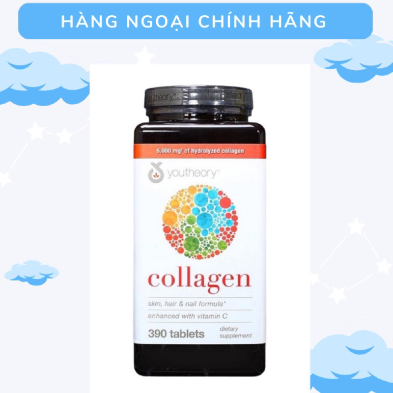 Viên uống Collagen Mỹ 390 viên Youtheory