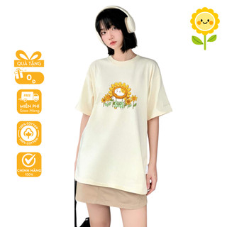  Áo Thun Hoa Hướng Dương Unisex Form rộng 100% Cotton 2 chiều không phai Local Brand - AC312