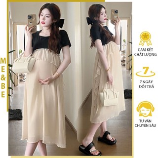 VÁY THỜI TRANG CÔNG SỞ MÙA HÈ CỔ TRÒN CHÂN VÁY PHỐI VOAN BÈO 2 LỚP ĐIỆU ĐÀ M729 - ĐẦM BABYDOLL NỮ FREESIZE
