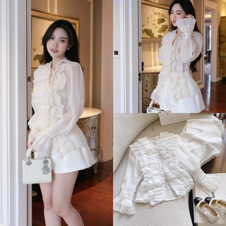 SET SƠMI BÈO TẦNG KÈM QUẦN SHORT