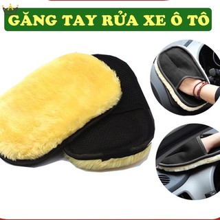 Găng Tay Rửa Xe Lông Cừu. Găng tay rửa xe ô tô chuyên dụng lông cừu. Găng tay rửa xe ô tô lông cừu chuyên dụng - Bao tay