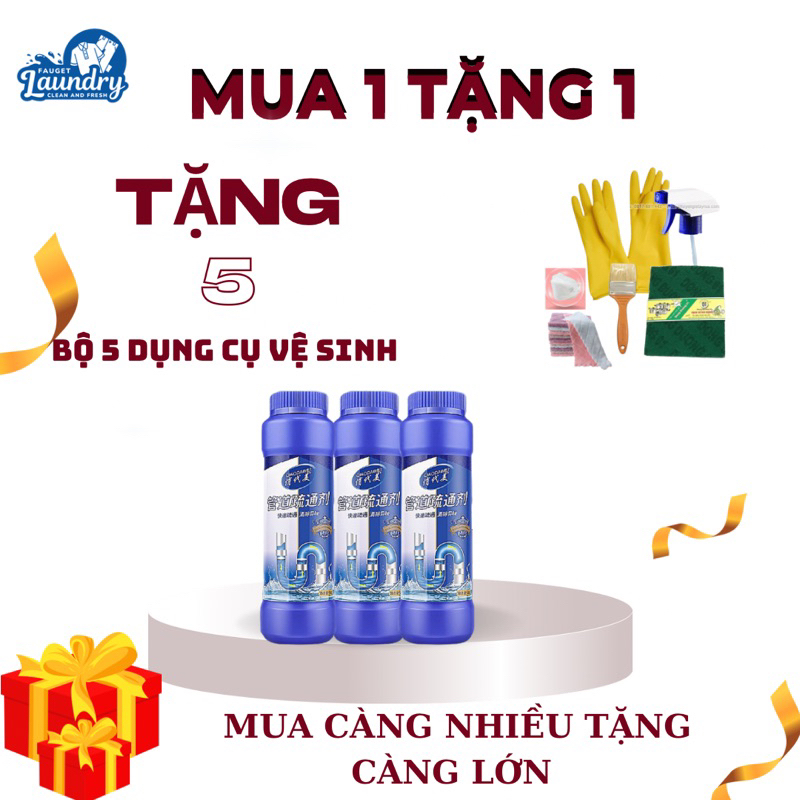 Bột thông tắc bồn cầu 500 gram thông cống sinh học làm sạch khử mùi hôi