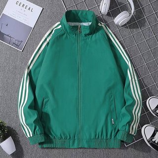 Áo khoác dù nam nữ xanh lá 3 viền cao cấp - chất vải dù 2 lớp bao đẹp - tuấn kiệt store 8888 b09