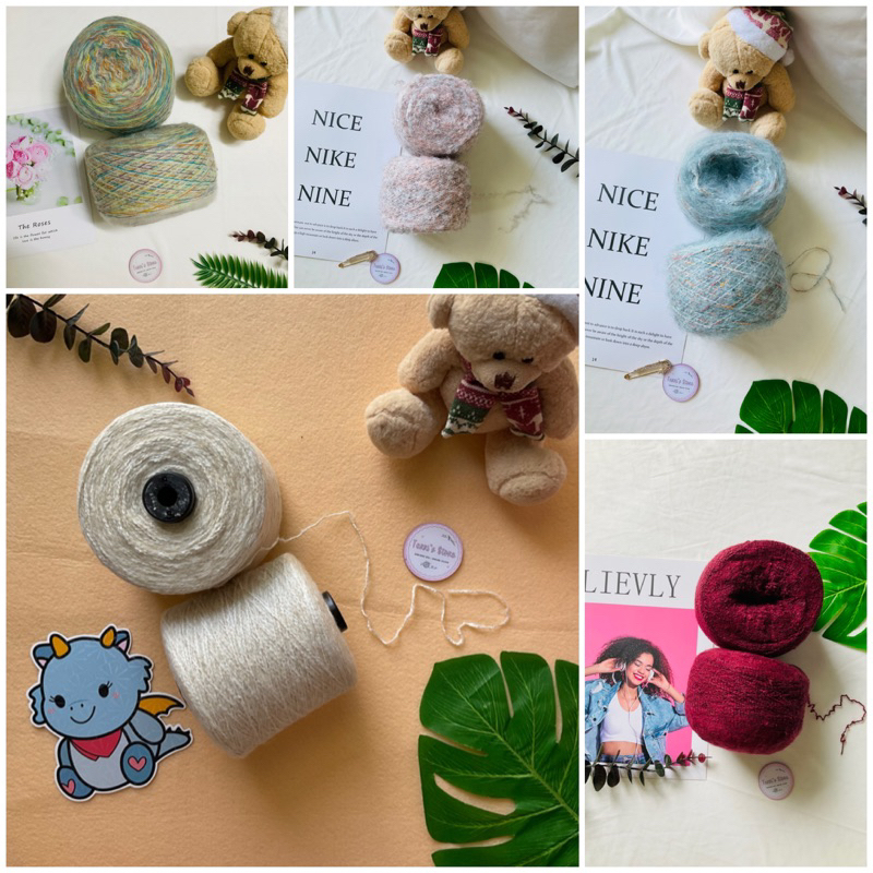 Yarn - Len Mohair Alpaca, Mohair Mi Nhật & Len Mohair AC | Sợi thu đông Cỡ sợi ~1.0mm | Sợi mền, ấm 