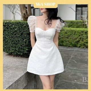 ĐẦM REN CỔ U TIỂU THƯ - DA3166