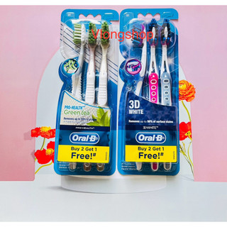 (Vỉ 3 cây ) Bàn chải răng Oral-B  - Soft ( USA)