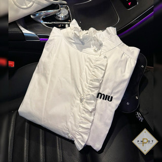 Áo sơ mi miu miu khuy tim hàng loại 1