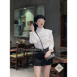 Áo sơ mi miu miu khuy tim hàng loại 1
