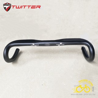 Ghi đông cong dẹp xe đạp road nhôm TWITTER RETROSPEC 400 / 420 x 31.8mm