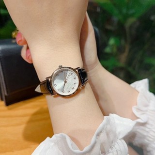  Đông Hồ Nữ Doukou Dây Da Mềm Mặt Khảm Sáng Đồng Hồ Nữ Chống Nước 3ATM 