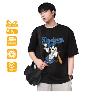  Áo Thun Mickey bóng chày Unisex Form rộng 100% Cotton 2 chiều không phai Local Brand - AC318