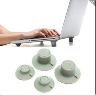 Bộ Nút Chống Nóng Laptop. Combo 4 nút lót cách nhiệt laptop bằng silicon chống trơn trượt giúp giảm độ nóng cho pin