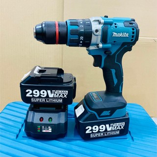 🌹FREESHIP🌹 Máy khoan pin 299V Makita loại 3 chức năng - Động cơ không chổi than siêu khỏe - Ruột đồng 100%