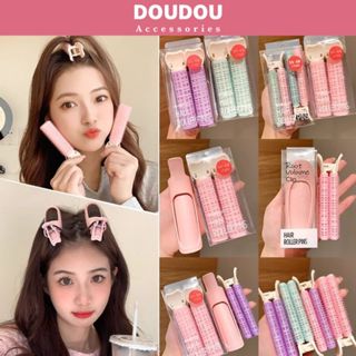 Kẹp phồng chân tóc mái Hàn Quốc Doudou Kẹp mái Lô uốn tóc mái tự dính tạo kiểu tóc thời trang JF013