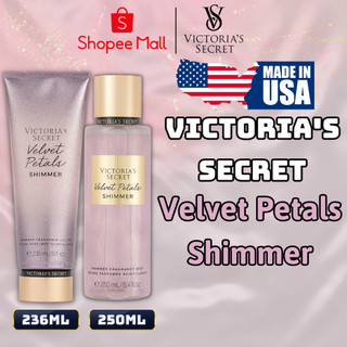 Body Mist Victoria Secret Chính Hãng Velvet Petals Shimmer, Xịt Thơm Body Toàn Thân Hương Nước Hoa 250ml