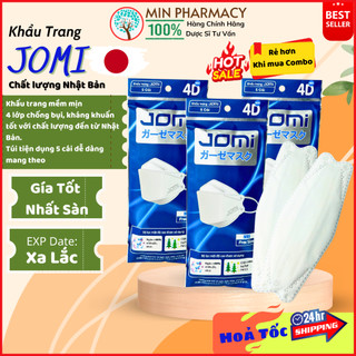Khẩu Trang Jomi 4D New Ngăn Khói Bụi & Vi Khuẩn 5 Cái - Minpharmacy