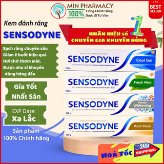 Kem Đánh Răng SENSODYNE Giảm ê buốt 24/7 Mát lạnh/ Bạc hà the mát/ Làm sáng răng 100g - Minpharmac