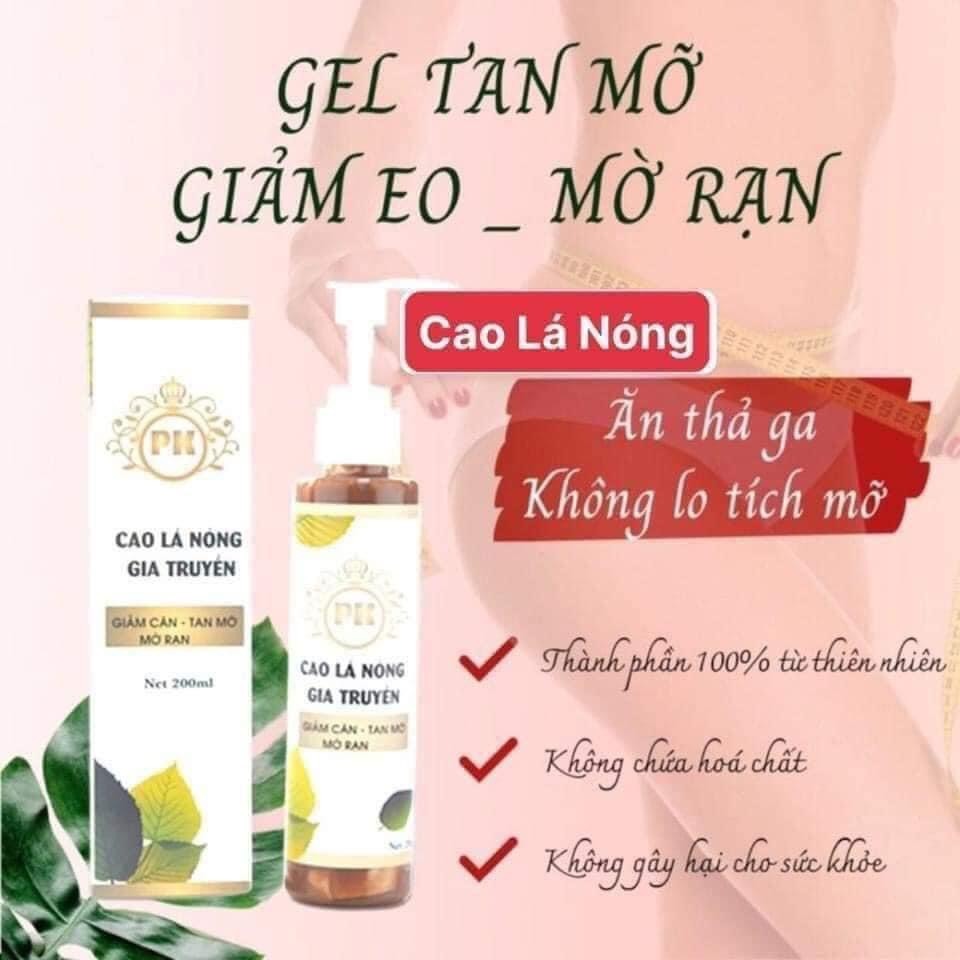 (chính hãng) Tan mỡ gia truyền CAO LÁ NÓNG PK tặng kèm mủ quấn