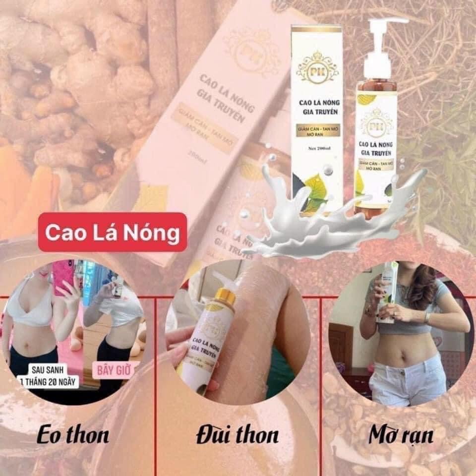 (chính hãng) Tan mỡ gia truyền CAO LÁ NÓNG PK tặng kèm mủ quấn