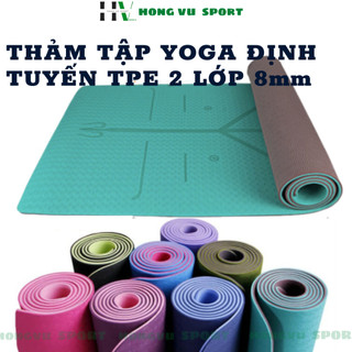 Thảm tập yoga, thảm tập gym 6mm ,8mm chống trượt TPE 2 lớp