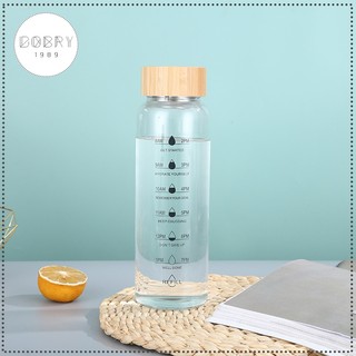Bình thủy tinh dung tích 700ml có nắp lọc bằng Inox 304, nắp gỗ tre, dùng uống trà, cafe, thủy tinh chất lượng cao