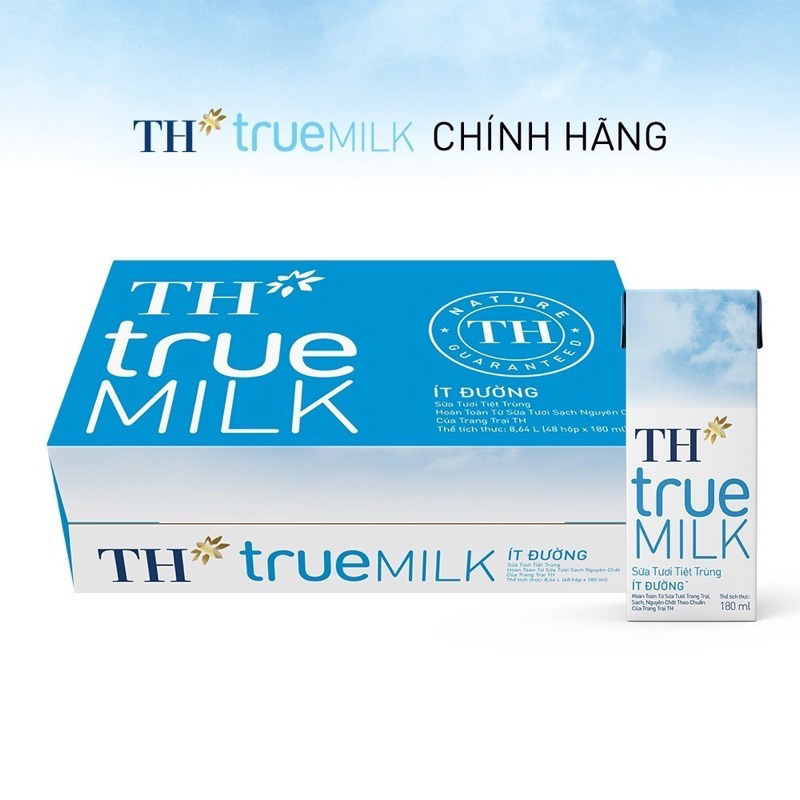 Sữa TH True Milk hộp 180ml