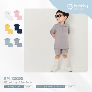 BuBaby Bộ Cộc Tay Polo cho bé trai và gái