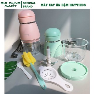 Máy Xay Đa Năng Hattiecs 6 Lưỡi Cối Thủy Tinh Cho Bé Ăn Dặm, Bộ Máy Xay Hattiecs Xay Thịt Xay Đá