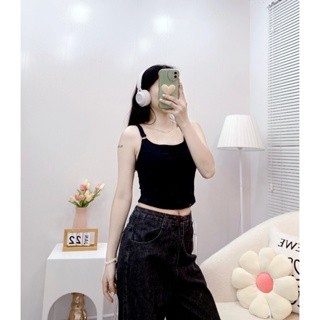 Áo croptop, áo croptop nữ 2 dây ôm body dáng ngắn ba lỗ sát nách tôn dáng, tanktop sexy sang chảnh CRT68
